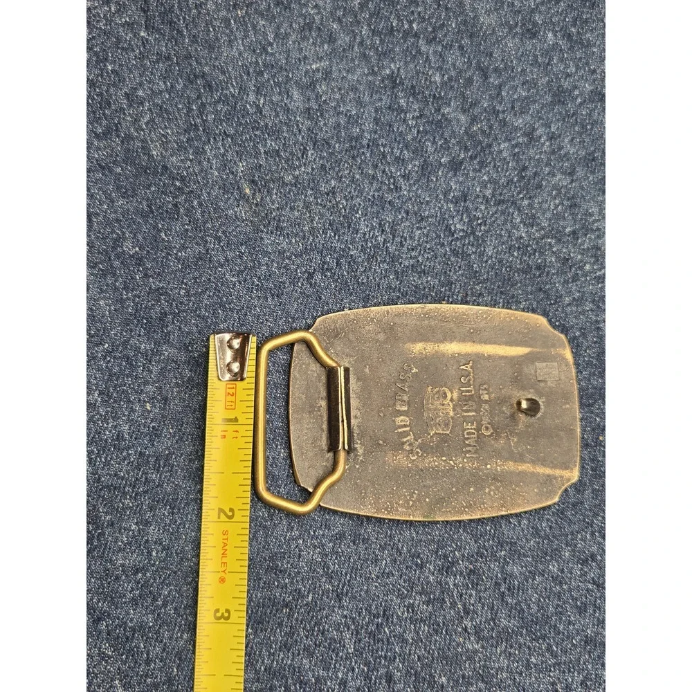 Vintage 1978 Solid Brass BTS Deer Bucks Belt Buckle